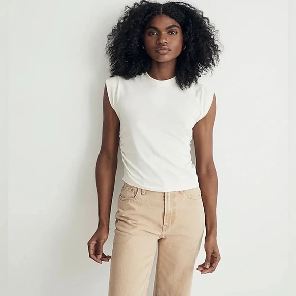 Madewell Tops - Madewell Side-Cinch Muscle Tee Size Small Color Lighthouse